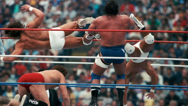 The Can-Am Connection of Rick Martel and Tom Zenk beat Bob Orton and Don "The Magnificent" Muraco, managed by Mr. Fuji.