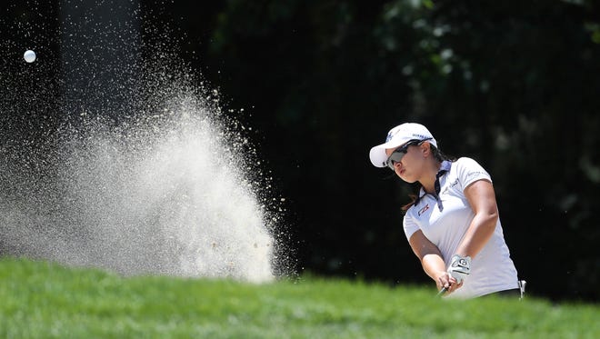 Sei Young Kim, of South Korea, hits from the sand on the sixth hole during the second round.