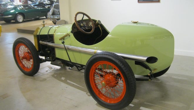 This Model T race car with two-speed rear end and three-speed transmission has no known date of birth. Smith, who had it restored, says it's a handful to drive; its four-cylinder engine "sounds ferocious."