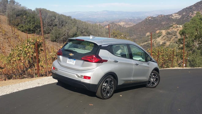With its short, 102.4-inch wheelbase, the Chevy Bolt feels nimble like any compact car, rotating quickly in tight switchbacks.