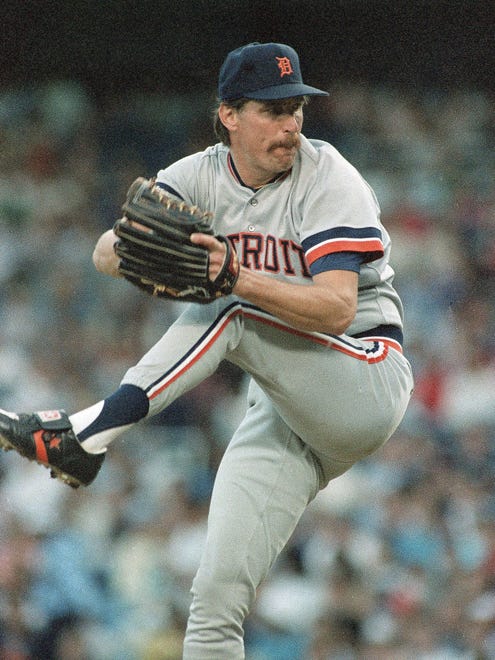 Detroit Tigers Jack Morris pitching against the New York Yankees  Monday, June 27, 1988 in New York.
