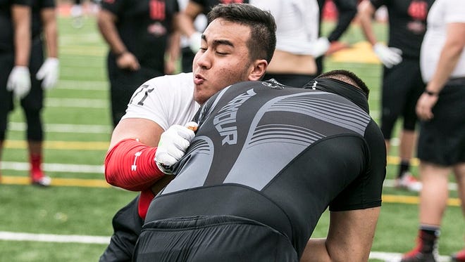 Jacob Isaia: OL, Las Vegas Bishop Gorman, 6-3, 280, three stars. The grandson of former Spartan Bob Apisa, a two-time All-American in 1965-66, Isaia projects as a guard at the Big Ten level and played in the Under Armour All-America Game. STATUS: Signed.