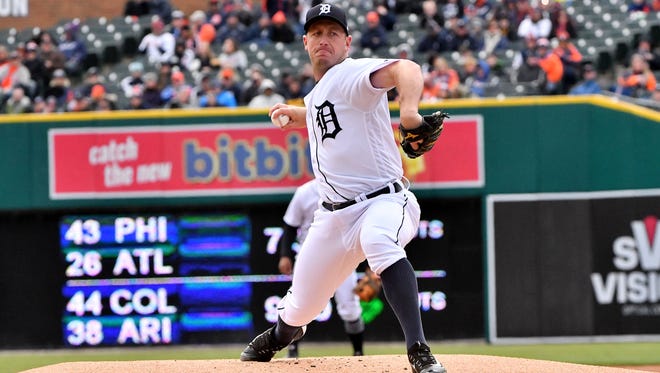 Much earlier Friday, Jordan Zimmerman threw out the first pitch of the season at Comerica Park.