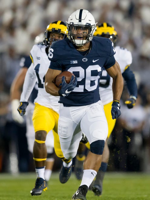 4. Cleveland (via Houston): Saquon Barkley, RB, Penn State. With a slew of young receiving weapons, Barkley provides an elite backfield complement and gives the Browns a suddenly bright future on offense.