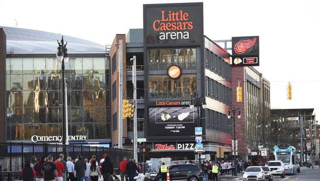 Rising investment in city retail, office and residential developments will allow Olympia Development of Michigan to pay off early and refinance about $200 million in public bonds that helped construct Little Caesars Arena in downtown Detroit, officials said Wednesday.