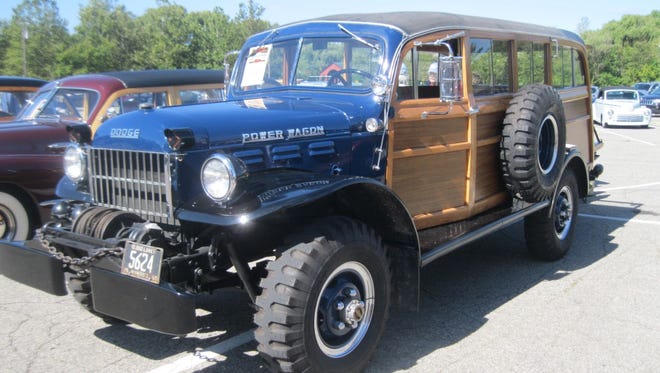 This muscular 1950 Dodge Power Wagon woodie attracted a lot of attention at the Sept. 30 National Woodie Club show in Dearborn, the club's first national meet-up. It was shown by Mark Walchle of Decatur, Ind.