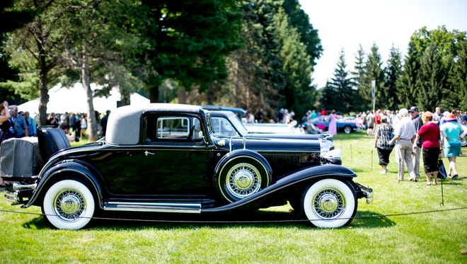 A1932 Chrysler Imperial Coupe is on display at the 40th annual Concours d'Elegance of America car show at the Inn at St. John's in Plymouth on July 29, 2018.
