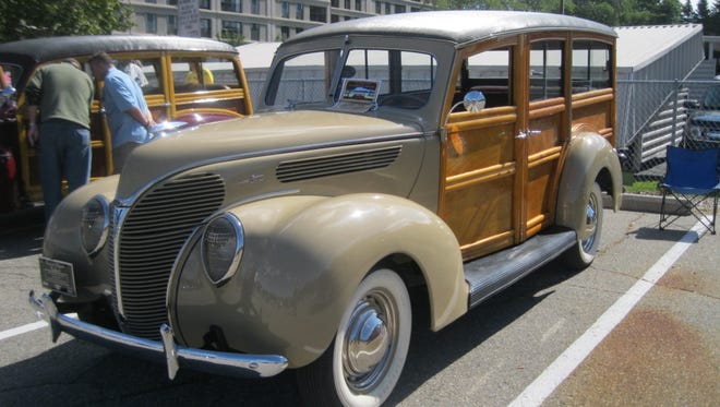Don and Sandy Olson of Oakland Township brought their 1938 Ford woodie to Dearborn.