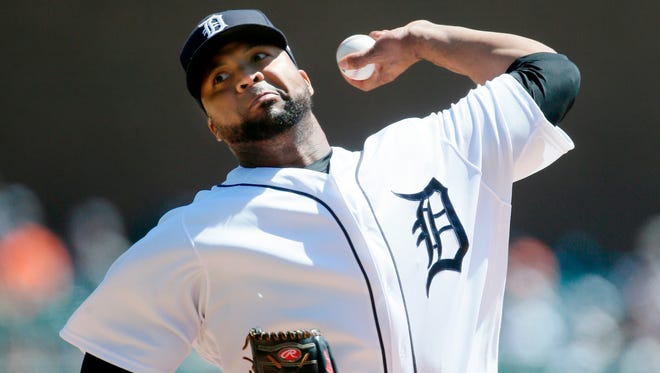 Tigers starting pitcher Francisco Liriano says his allergic reaction was caused by chemicals used to treat a lawn in his neighborhood.
