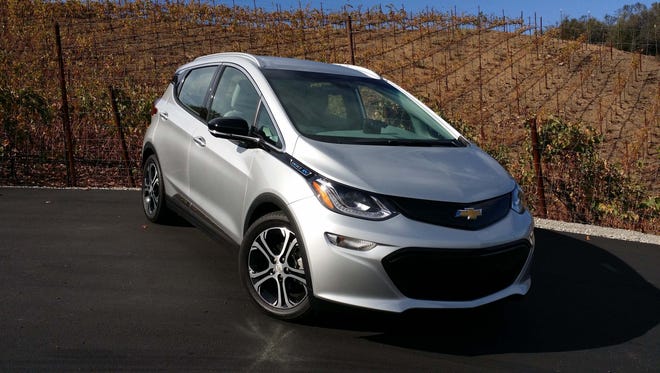 Snap the upscale monostable shifter in the Chevy Bolt from Drive to Low and you can drive the Bolt for miles without touching the brake.