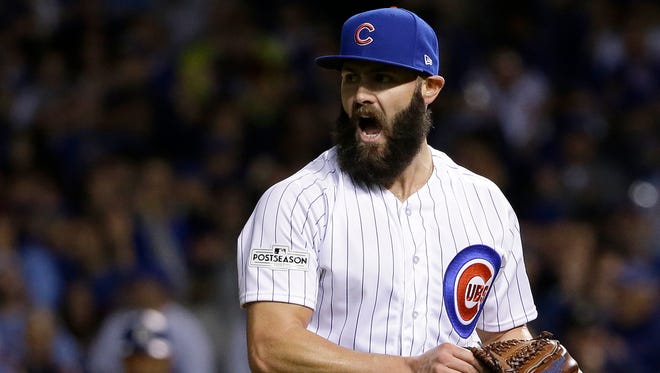 6. Jake Arrieta, SP, 32: Ever since he arrived in Chicago in the middle of the 2013 season, there have been few starters as valuable as the big, burly right-hander, who won a Cy Young in 2015 and was the ace of the staff during the 2016 World Series run. The looming question is whether that 2015 workload is catching up with him. The innings declined significantly since. PREDICTION: Rangers, 5Y/$90M. UPDATE: Phillies, 3Y/$75M.