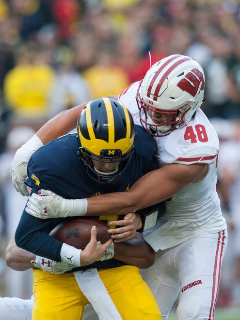 Nov. 18 at Wisconsin: Michigan needs a significant Big Ten road win, and while the odds should be stacked against them in Madison, the Wolverines’ offense will have to be the difference-maker. The Badgers will be without one of its top defensive players, linebacker Jack Cichy (48), who suffered a torn ACL in camp. Like Michigan, Wisconsin has some holes to fill in the secondary. This will be a close one. Winner: Michigan.