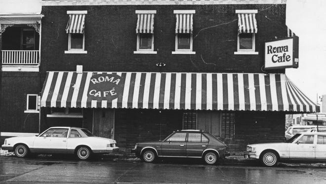 Roma Cafe at 3401 Riopelle, seen here in 1980, began serving Italian cuisine in 1890 and remains in business today as Detroit's oldest restaurant.