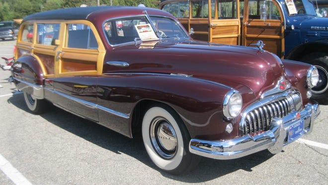 Buick built 300 woodie Estate Wagons for the 1947 model year; 13 are said to exist today. Dick and Joyce Thams of Grosse Pointe own this spotless maroon example.