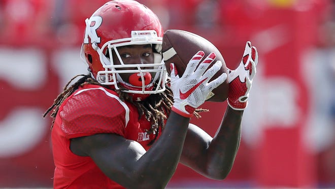 Oct. 28 vs. Rutgers: The Scarlet Knights’ defense was woeful last season —remember last year's 78-0 loss to Michigan? — but it should see some improvement this fall. But how much? Jerry Kill is now running the Rutgers offense, which includes receiver Janarion Grant (pictured), and that’s a huge plus. But there’s still plenty of room for improvement. Winner: Michigan.