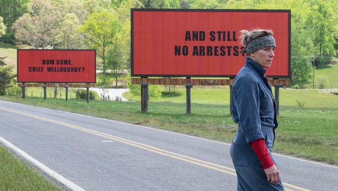 Frances McDormand plays a mother whose daughter was brutally raped and murdered in “Three Billboards Outside Ebbing, Missouri.”