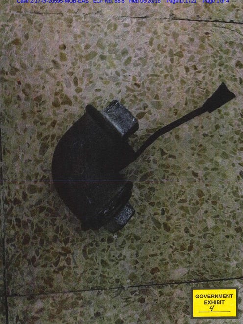 Federal agents say this photo of a pipe bomb was taken at Yousef Ramadan's home in Bethlehem, Israel.