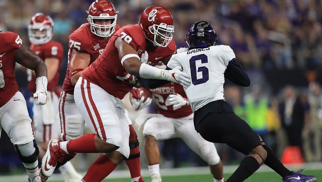 12. Cincinnati: Orlando Brown, OT, Oklahoma. The Bengals could use multiple upgrades with their blocking and plugging the 345-pound Brown in at right tackle would be a solid start.