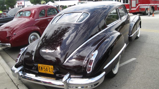 Handsomely trimmed in chrome, this 1947 Cadillac Sedanette owned by Hylber Sandvit of Sterling Heights represents the last year before this popular body style adopted tiny rear fins.