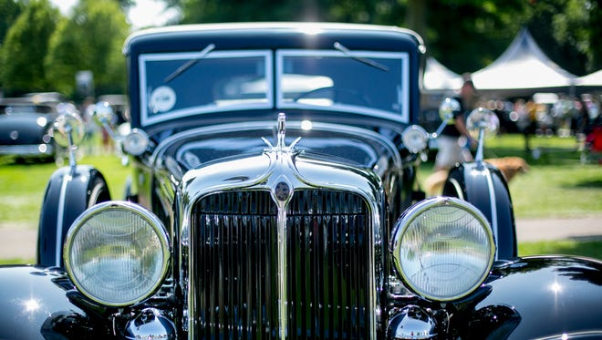 A1932 Chrysler Imperial Coupe is on display at the 40th annual Concours d'Elegance of America car show.