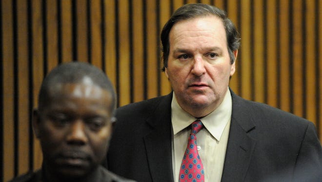 Bob Bashara enters the courtroom at the Frank Murphy Hall of Justice in Detroit on Thursday.