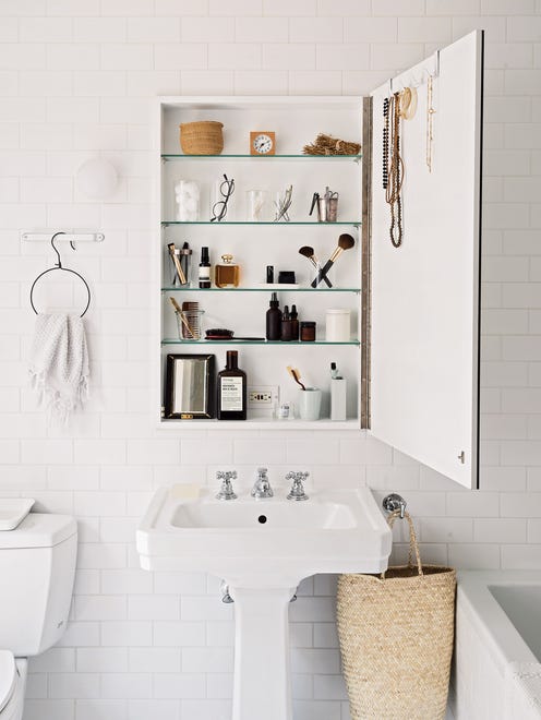 Rather than store medicine in your medicine cabinet -- which Remodelista's editor say isn't good for medicine anyhow, which should be stored away from moisture -- Carlson and Guralnick suggest using it for makeup, grooming and jewelry.