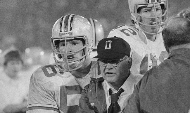 Ken Fritz, All-American guard for Ohio State who is best known for restraining coach Woody Hayes after he went after a Clemson player in 1978. Feb. 6. He was 66.