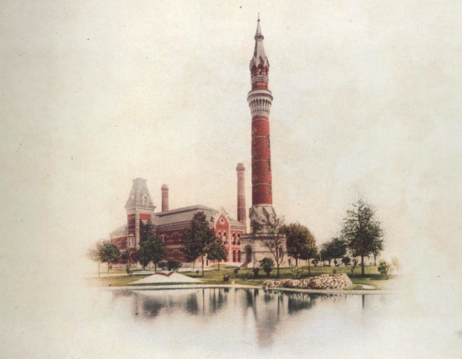 Water Works Park is the site of Detroit's water treatment plant, in continuous use since 1879. The 185-foot water tower was the world’s second tallest man-made structure prior to the Eiffel Tower. In 1945, it was deemed unsafe and demolished.