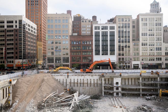 Dan Gilbert's Bedrock has participated in benefits talks for multiple projects in the city's downtown, including the Hudson's site, seen here.