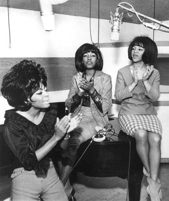 Diana Ross, left, and fellow Supremes Mary Wilson and Florence Ballard were one of Motown's signature acts,  recording 12 No. 1 hits between 1964 and 1969. Many of the songs were written and produced by Motown's premier songwriting and production team, Holland-Dozier-Holland.