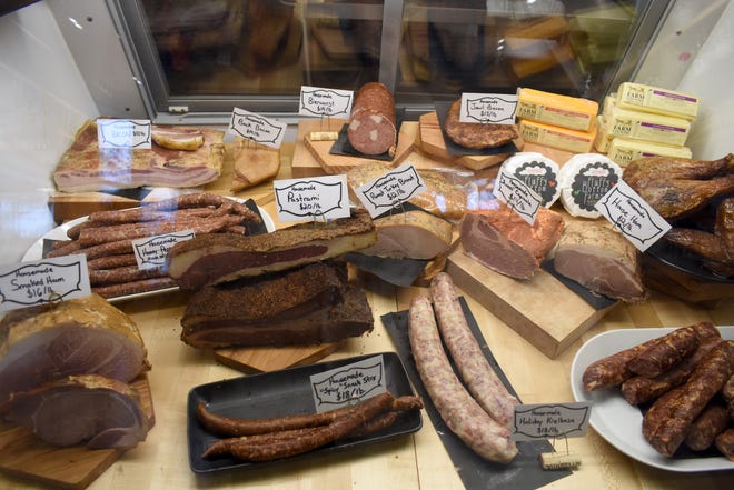 In addition to the restaurant, Marrow features a full butcher shop where visitors can purchase local organic beef, house-made sausages, charcuterie and bone broth.