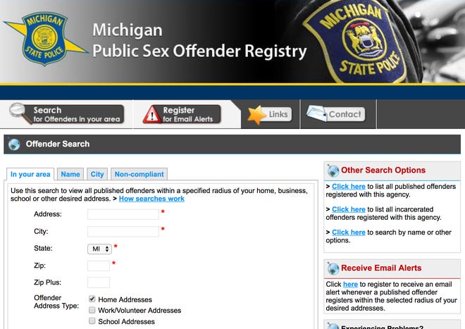 The Michigan Public Sex Offender Registry
