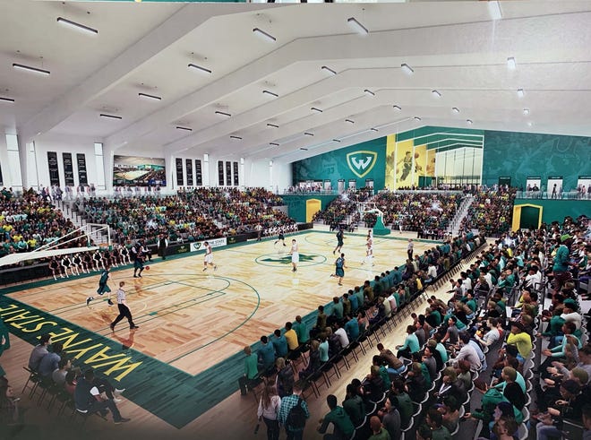 A rendering of the new Wayne State University gymnasium.