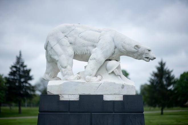 A monument for the Polar Bears stands at White Chapel cemetery in Troy. The soldiers will be remembered today.