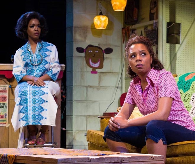 Jessica Frances Dukes (left) and Michelle Wilson in the 2016 Detroit Public Theatre production of "Detroit '67," the first in Dominique Morisseau's trilogy on her home town. "Paradise Blue," the third in the series, will kick off the theater's 2019-2020 season.