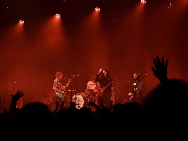 The Raconteurs play at the Masonic Temple.
