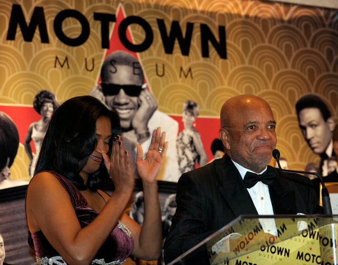 Motown founder Berry Gordy Jr. celebrates the record company's 50th anniversary with a host of musicians, supporters and celebrities during a Motown 50 Golden Gala at the Renaissance Center in Detroit on Nov. 21, 2009.  The event was a fundraiser for the Motown Historical Musuem, whose chairwoman is his great-niece Robin Terry, left.
