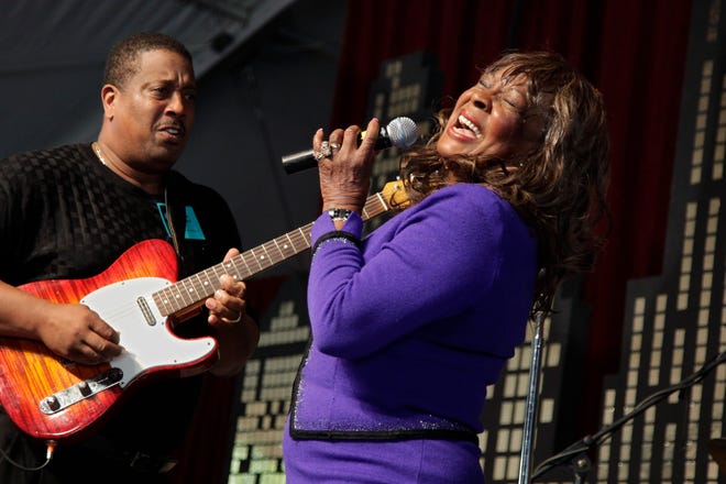 Martha Reeves  performs at the Smithsonian Folklife Festival's Rhythm and Blues pavilion on the National Mall in Washington on July 1, 2011.