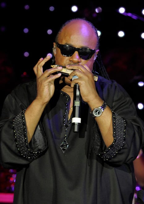 "Little Stevie Wonder," who began his Motown career at age 9, breaks out a harmonica solo during "Isn't She Lovely" during the Motown 50 Golden Gala at the Renaissance Center on Nov. 21, 2009.
