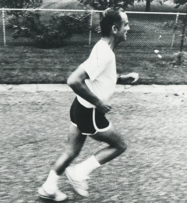 The governor keeps fit by running, July 6, 1980.
