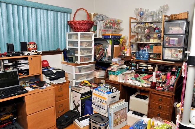 A "before" shot of last year's winner Mark Hale's home office before his makeover.