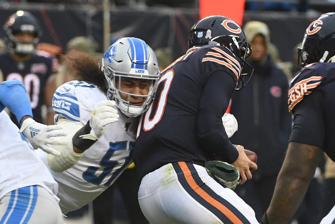 Jahlani Tavai, linebacker: Playing nearly 600 snaps as rookie, Tavai showed the most promise as a run defender. As he improved his processing ability with experience, he forcefully filled run gaps coming downhill. The Lions anticipate versatility will develop, but he’s still a ways away from being reliable lining up on the edge or dropping into coverage. Grade: C-