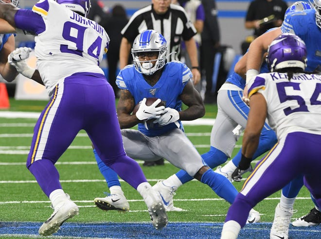 J.D. McKissic, running back: With the emergence of Bo Scarbrough, and the Lions attempting to lean more on a ground-based attack down the stretch, McKissic faded into the background during the second half of the season. The versatile matchup piece still had a productive year, averaging 5.4 yards on his 38 carries, while pacing his room with 34 catches. His usage in the second half could foreshadow the difficultly he’ll have carving out a role next year, assuming the group can buck trends and manage to stay healthy. Grade: B-