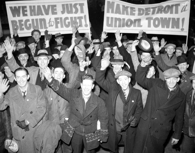 With the strike in Flint under way, Detroit soon followed. On Jan. 8, 1937, Local UAW representative Walter Reuther called for a sit-down strike at the Fleetwood plant in Detroit which made bodies for Cadillac.