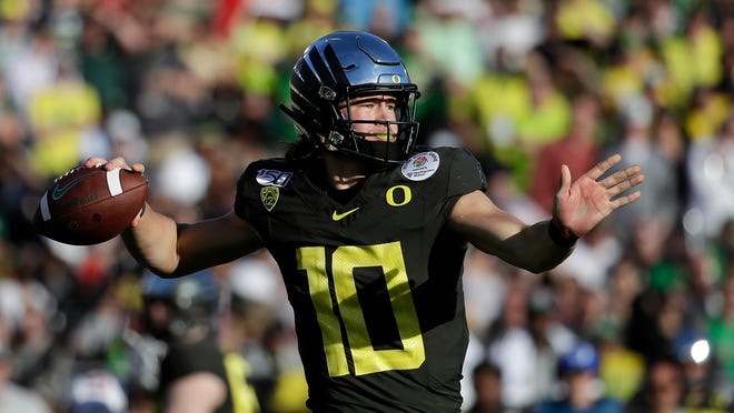 6. Los Angeles Chargers — Justin Herbert, QB, Oregon: There are conflicting reports out about the future of Philip Rivers with the franchise. Regardless, he’s 38 and showed declining arm strength last season. The Chargers can’t put off addressing the quarterback position any longer and Herbert, even as the third option in this class, is a solid get.