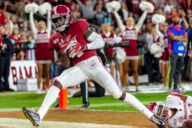 9. Jacksonville Jaguars — Jerry Jeudy, WR, Alabama: Not bad to have a potential All-Pro talent fall in your lap at No. 9, but that’s exactly what the Jaguars get in Jeudy, who has drawn comparisons to another former Alabama wideout with the same initials, Julio Jones. Added with breakout star D.J. Chark and Dede Westbrook, and you have the makings of a potent young receiving corps.