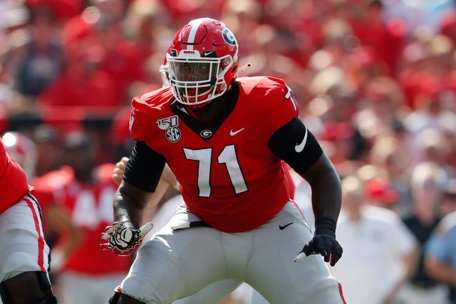8. Arizona Cardinals — Andrew Thomas, OT, Georgia: Similar to the Giants, the Cardinals are in a position where they need to better protect their investment at quarterback. Even with his exceptional mobility, Kyler Murray was sacked 48 times as a rookie. Thomas has the highest ceiling among right tackles in this draft.