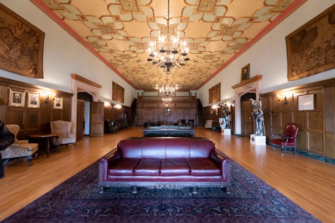 A parlor inside the Masonic Temple, in Detroit, February 23, 2020.