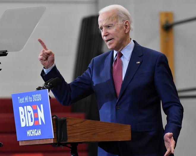 Joe Biden talks about winning the Michigan vote.