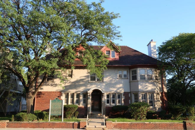 Albert Kahn's 1906 mansion is in Brush Park, kitty-korner to the Detroit Whole Foods.